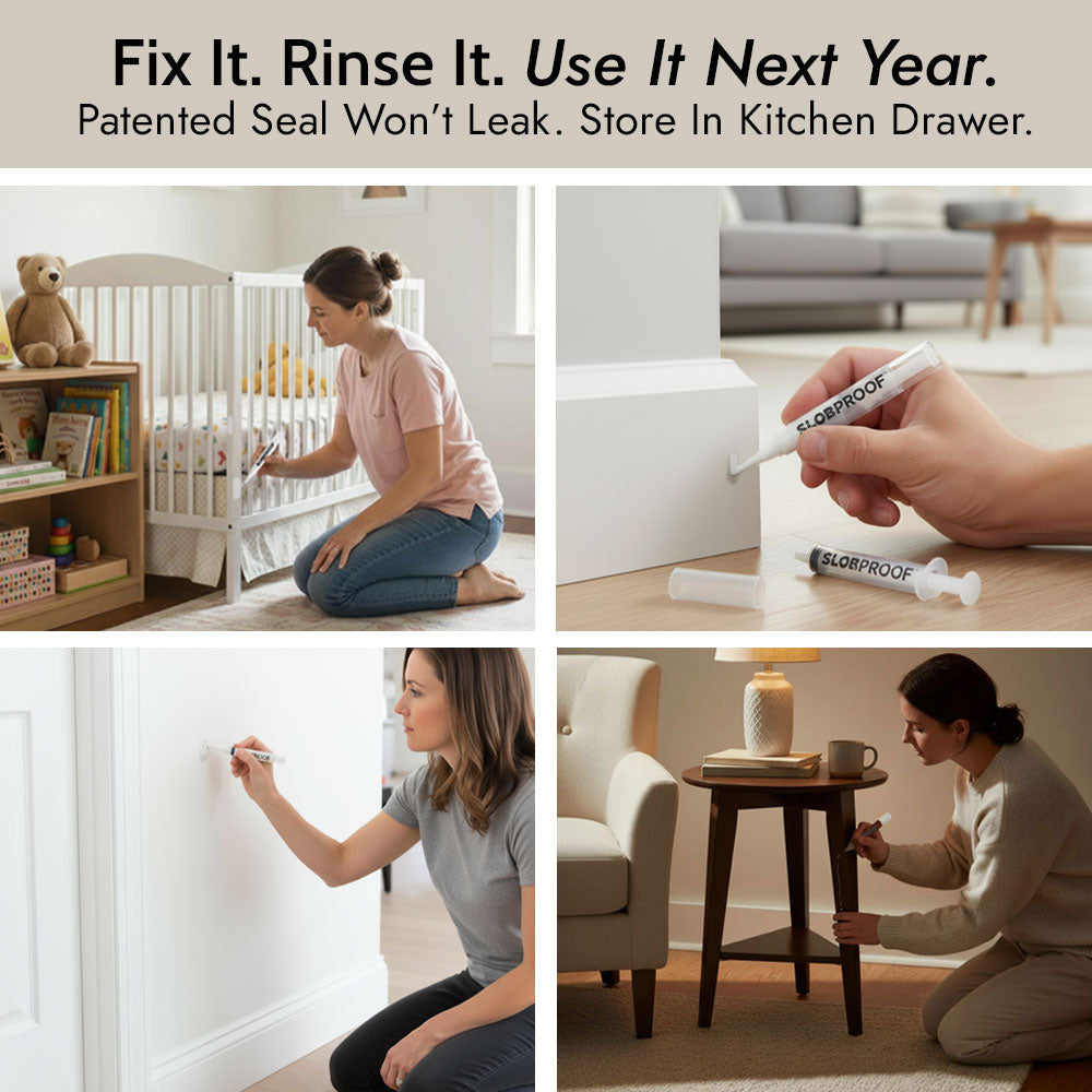 Slobproof Refillable Paint Pens are easy to use. Fix It. Rinse It. Use It Next Year. The patented seal keeps the paint fresh for 7 years, no leaking!