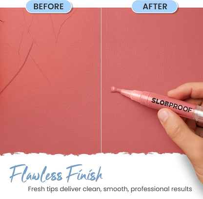 Get a flawless finish every time you use Slobproof Refillable &amp; Reusable Touch-Up Paint Pens