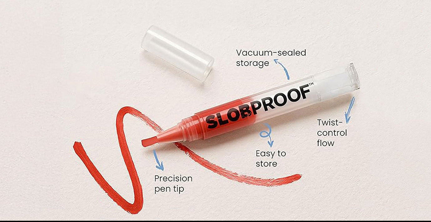 Slobproof Refillable and Reusable Touch-Up Paint Pen - vacuum-sealed storage, precision pen tip, easy to store, twist-control flow