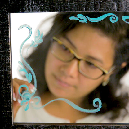 Works on mirrors and glass