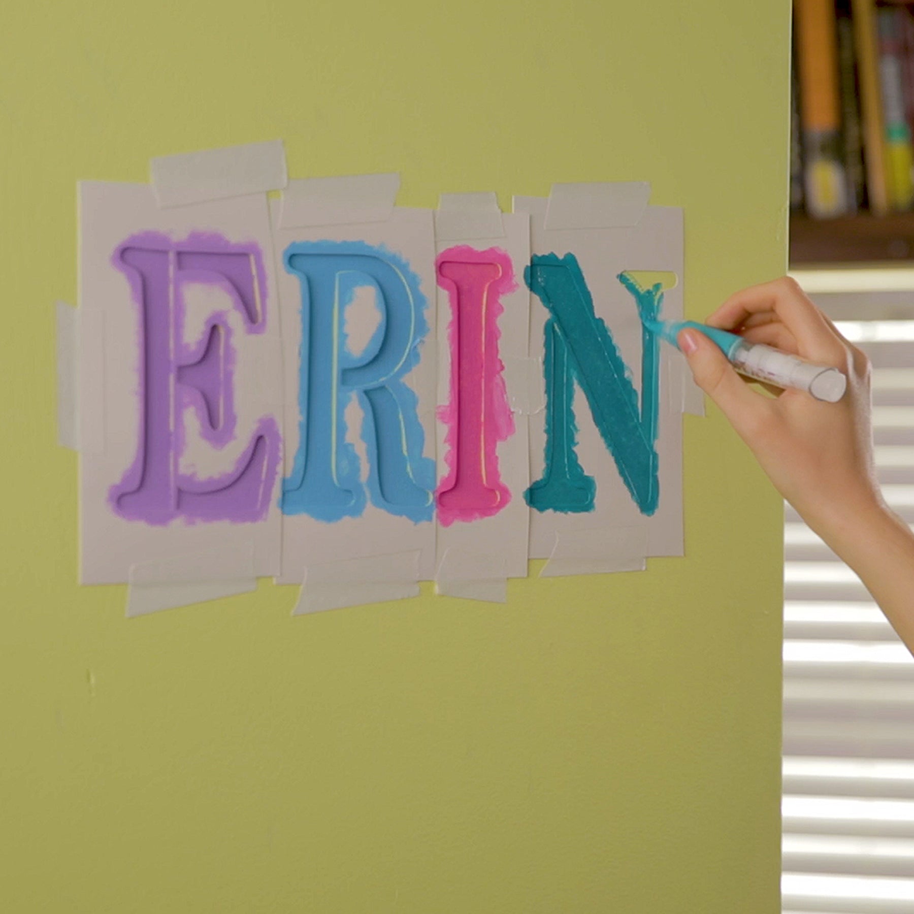 Works with stencils. Decorating your walls made easy and simple.